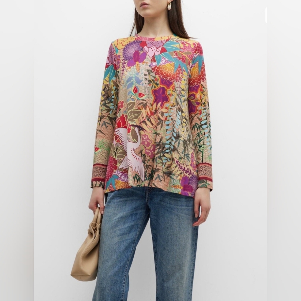 Johnny Was Janie Long Sleeve Tee in Getsu